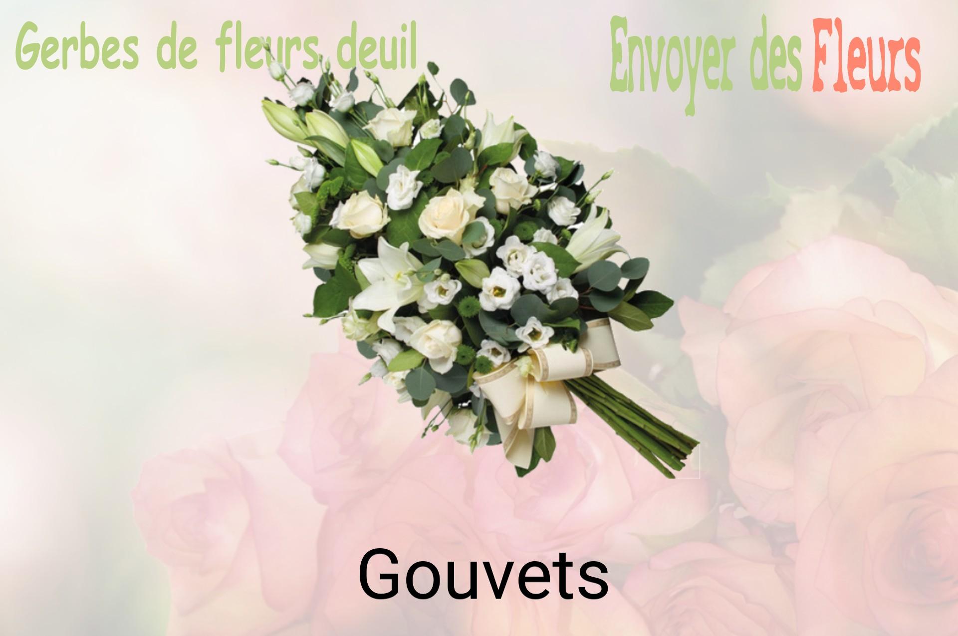 Gerbe de fleurs de deuil livrée à Gouvets